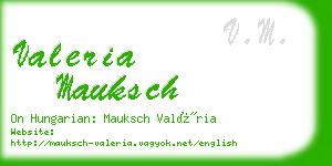 valeria mauksch business card